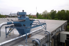 Arial view of the slant screen separators with support structure designed and installed by Trim Waste Management.