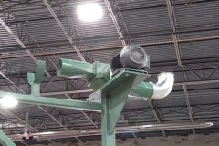 TWM inline cutter mounted on a cutter stand with integrated silencer support.